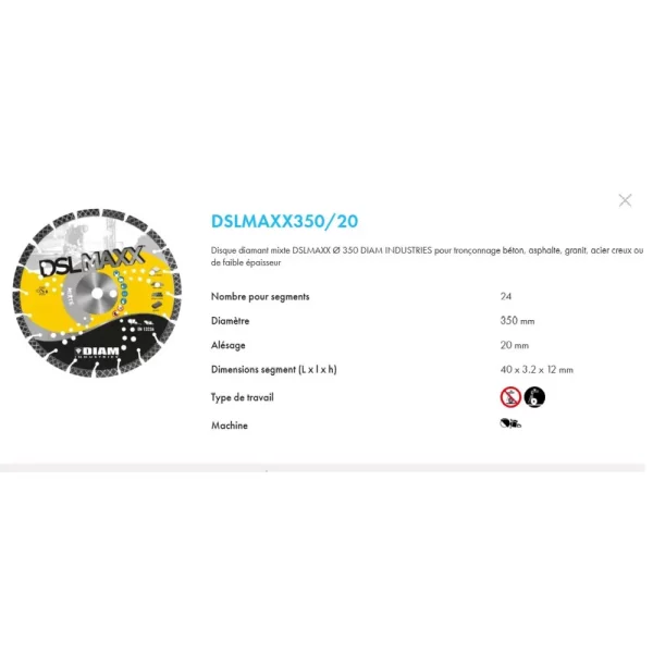 documentation explicative disque découpeuse thermique